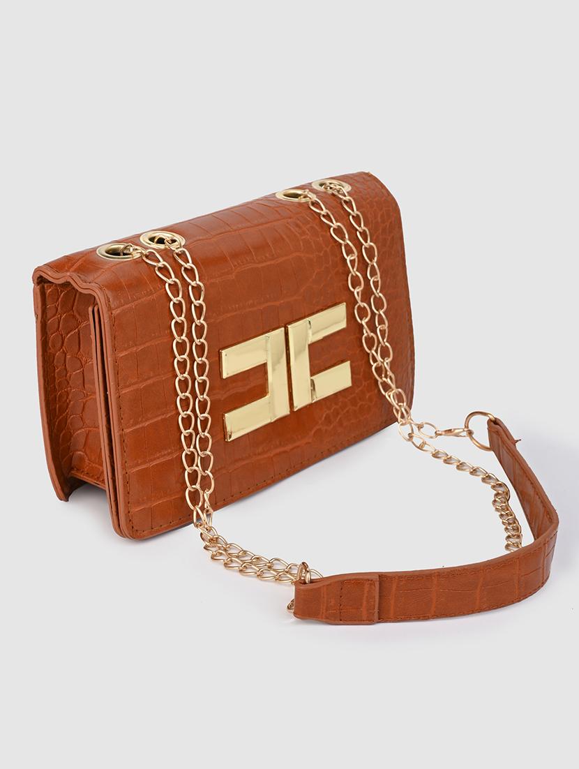 brown textured handbag - 21457081 - Standard Image - 3