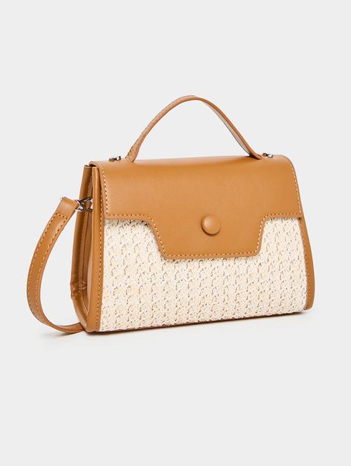 women brown pu handbag - 21457082 -  Standard Image - 0