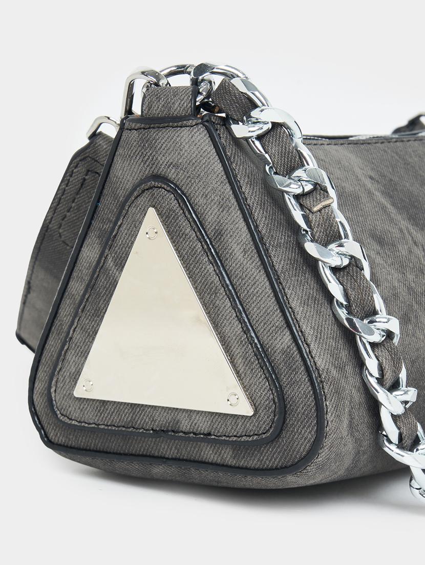women grey pu handbag - 21457089 - Standard Image - 5