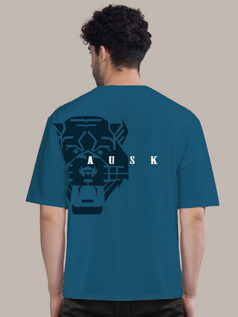 men oversized front & back print t-shirt - 21457150 - Standard Image - 3