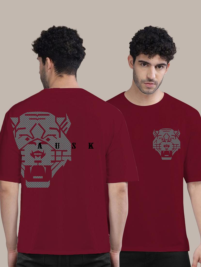 men oversized front & back print t-shirt - 21457155 - Zoom Image - 0
