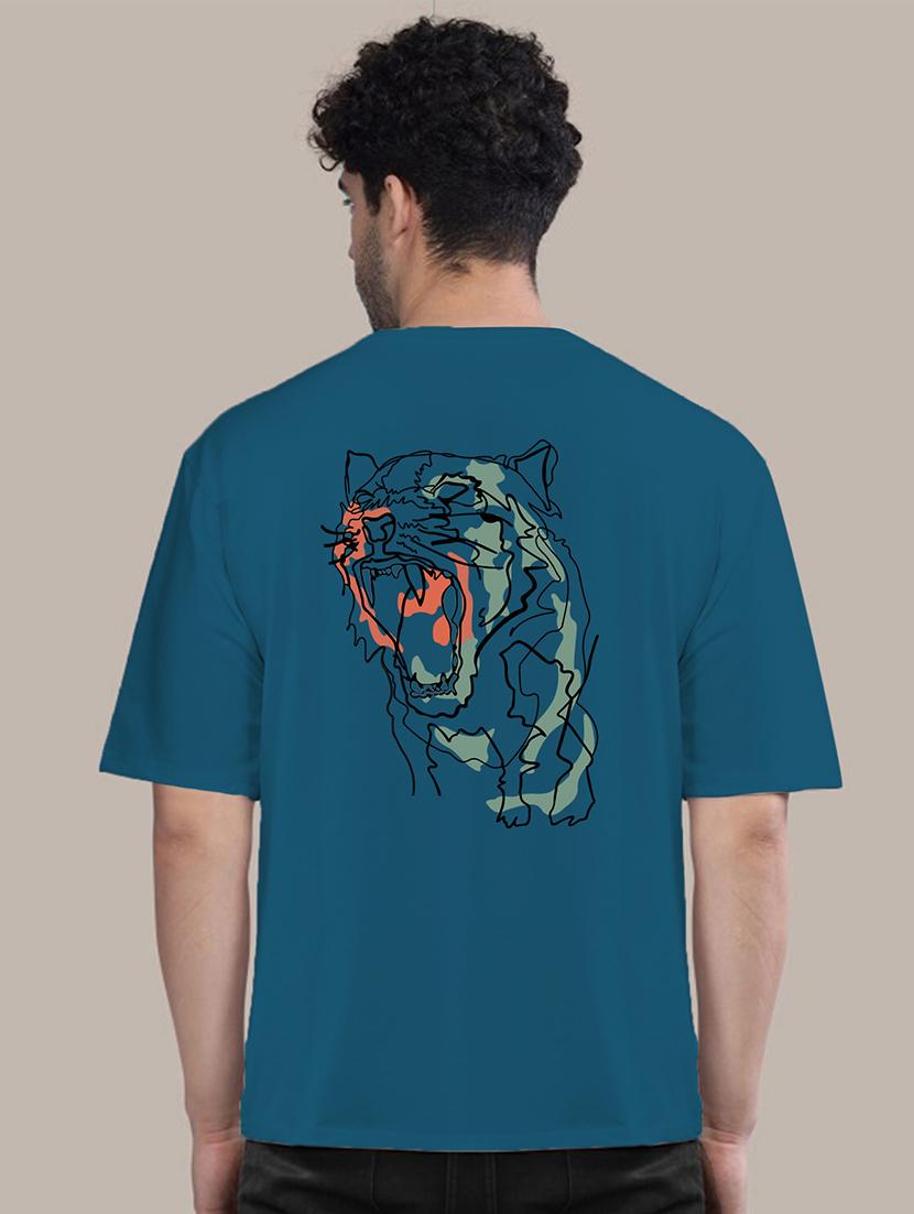men round neck front & back print t-shirt - 21457164 - Standard Image - 3