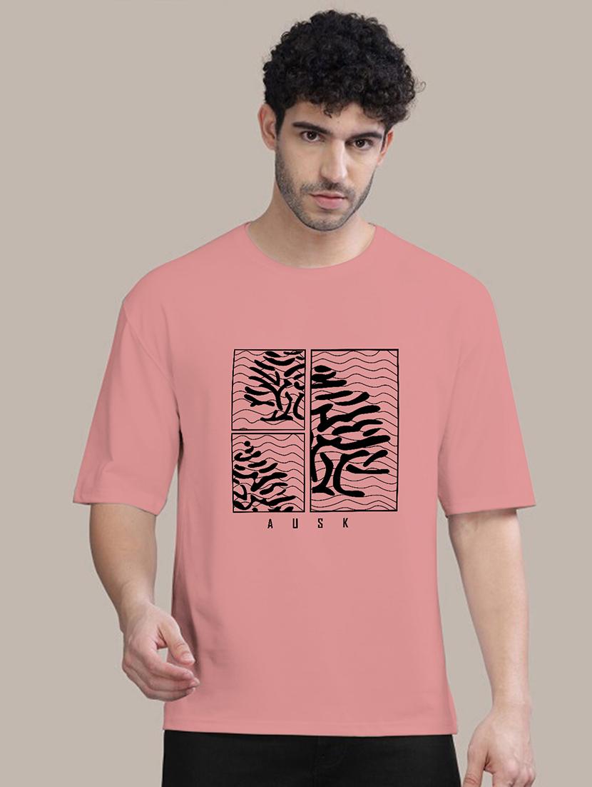 men round neck front print t-shirt - 21457174 -  Zoom Image - 0