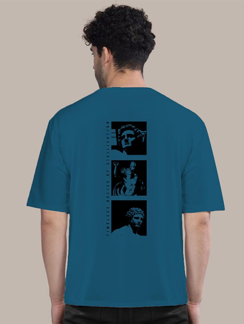 men round neck oversized t-shirt - 21457185 - Standard Image - 3