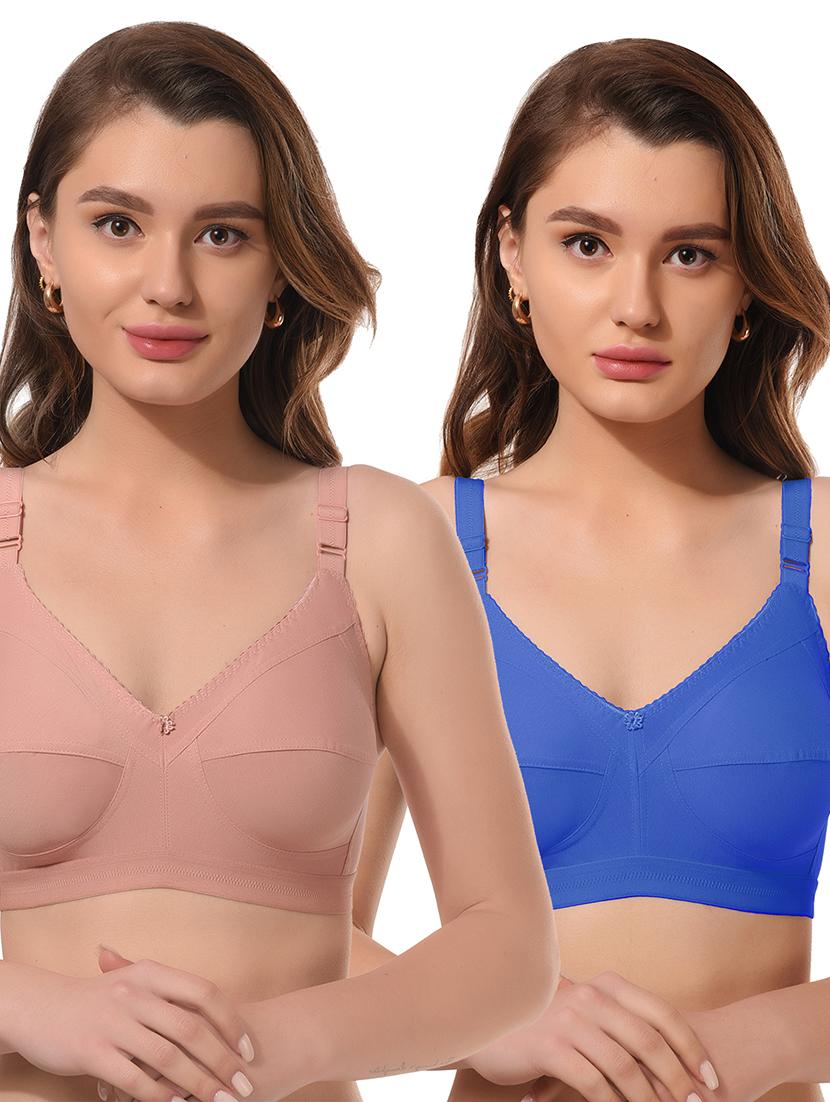 pack of 2 solid bra combo