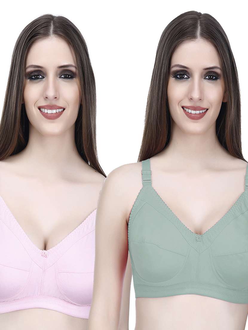 women pack of 2 solid bra combo
