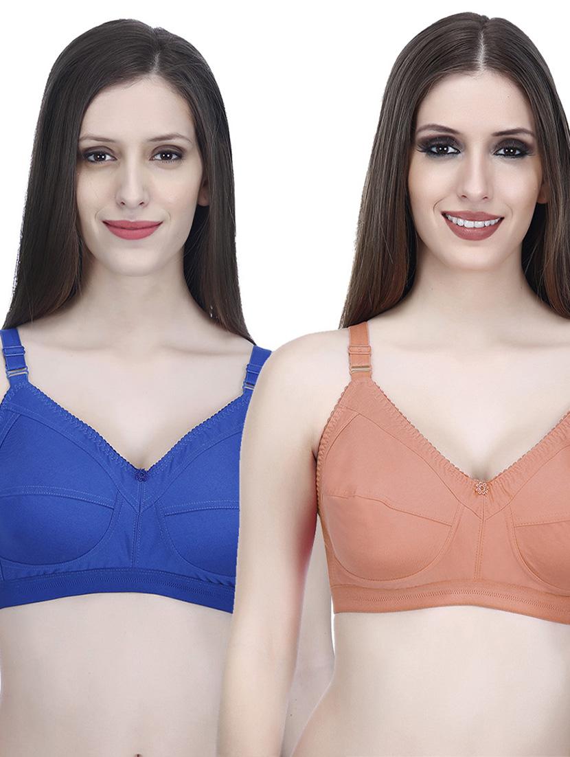 women pack of 2 solid bra combo