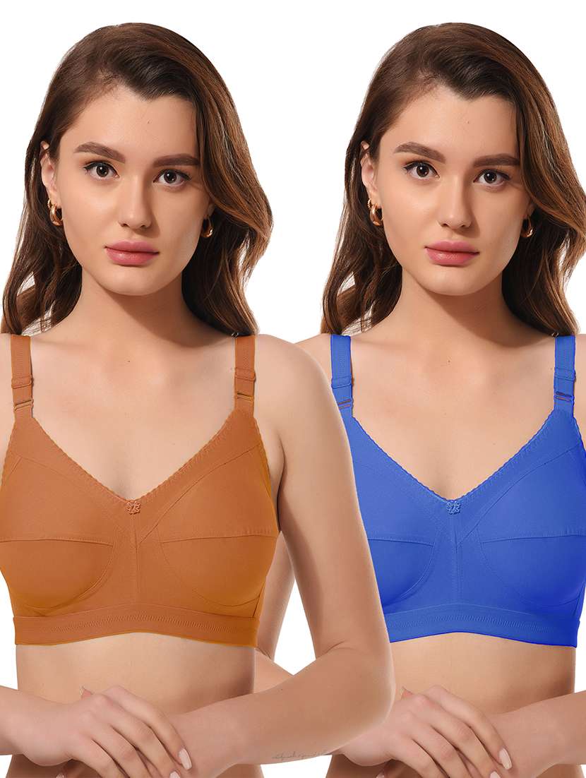 pack of 2 solid bra combo
