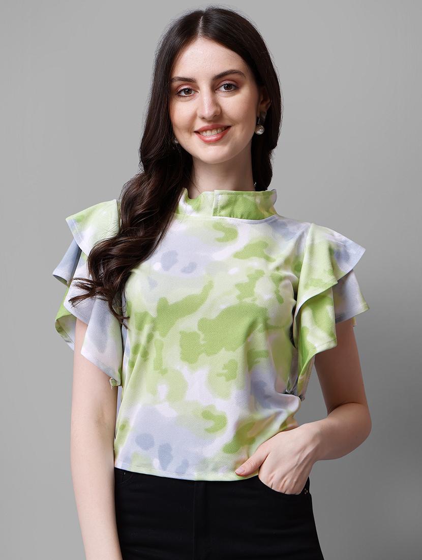 women printed flared sleeves top - 21457417 - Zoom Image - 0