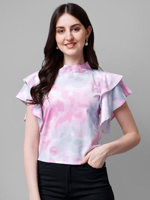 women solid flared sleeves top - 21457510 -  Standard Image - 0