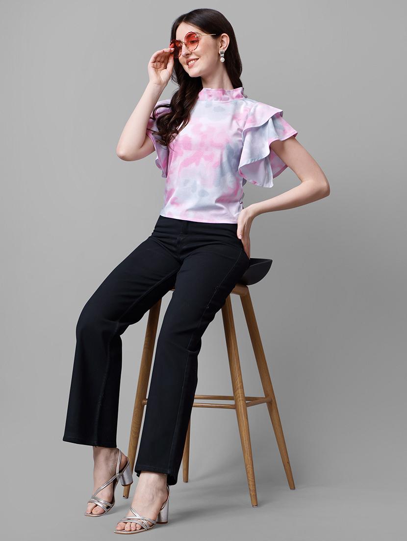 women solid flared sleeves top - 21457510 - Standard Image - 3