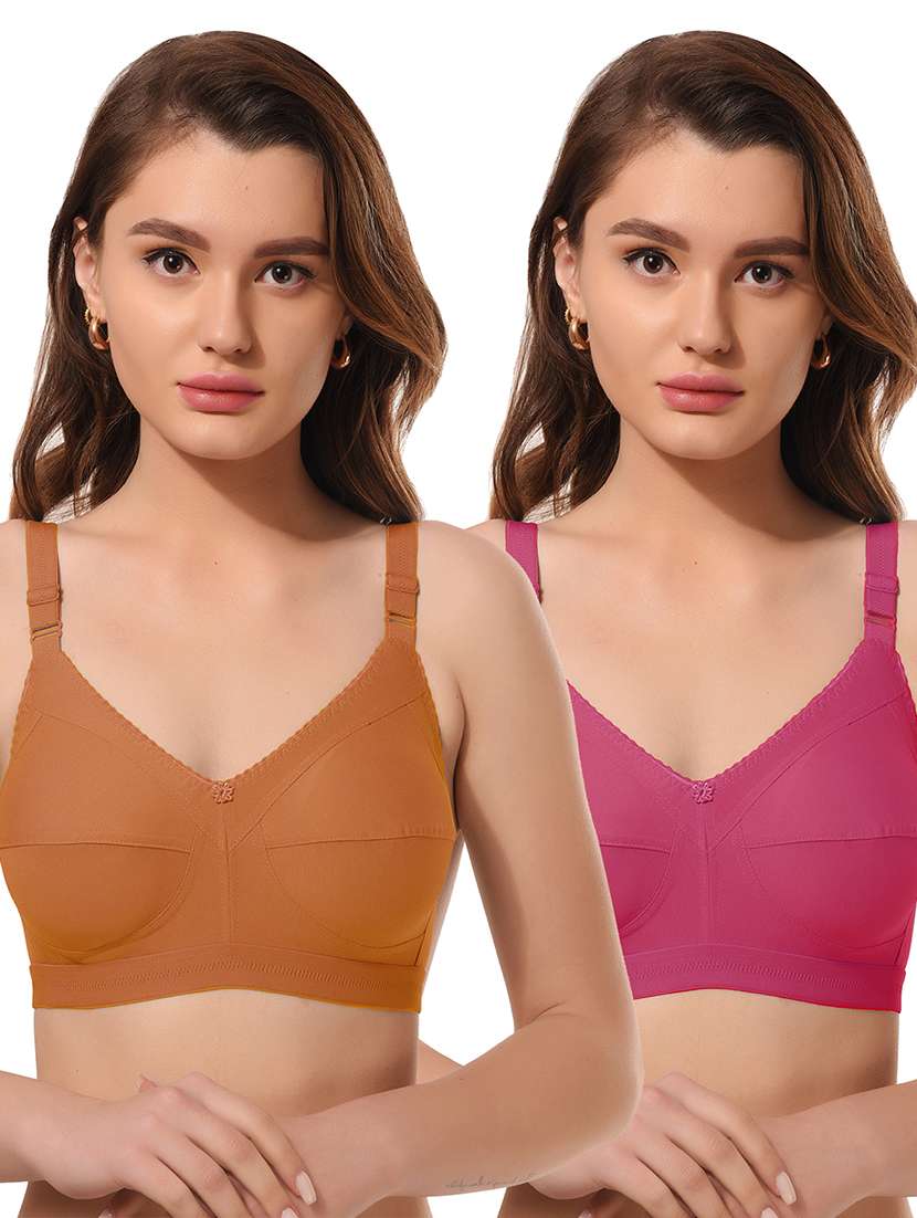 pack of 2 solid bra combo