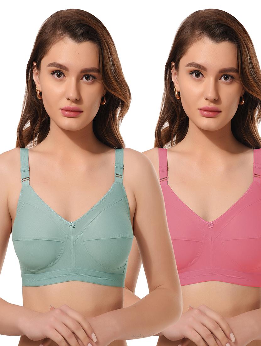 pack of 2 solid bra combo