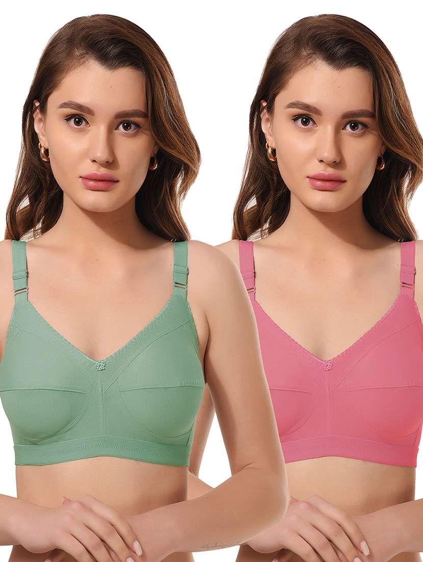 pack of 2 solid bra combo