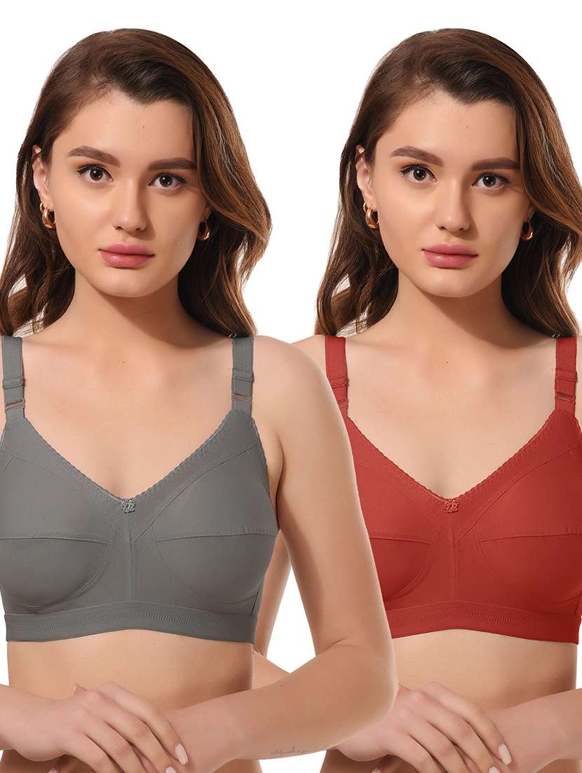 pack of 2 solid bra combo