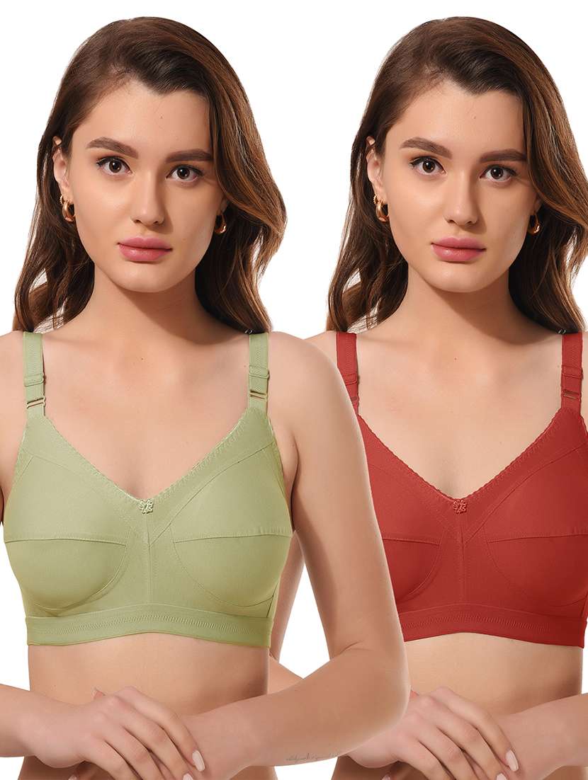 pack of 2 solid bra combo