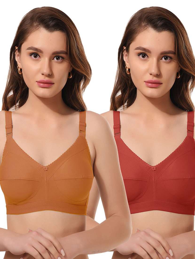 pack of 2 solid bra combo