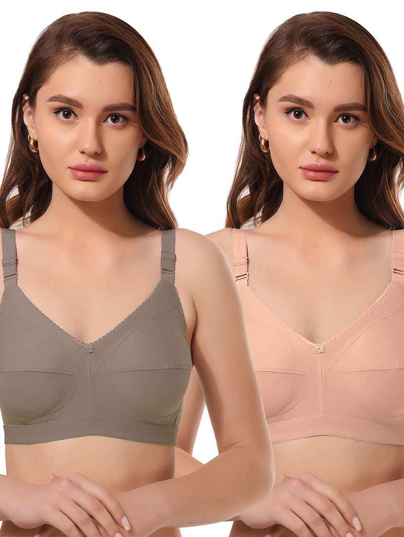 pack of 2 solid bra combo