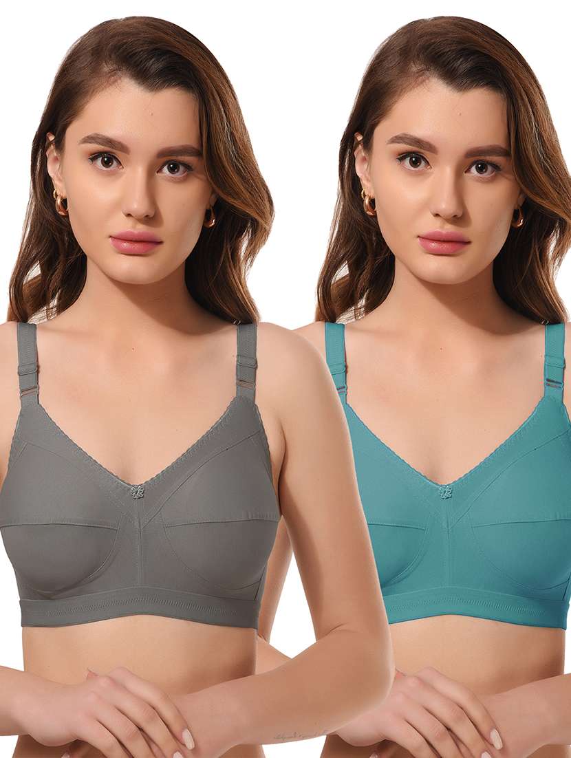 pack of 2 solid bra combo