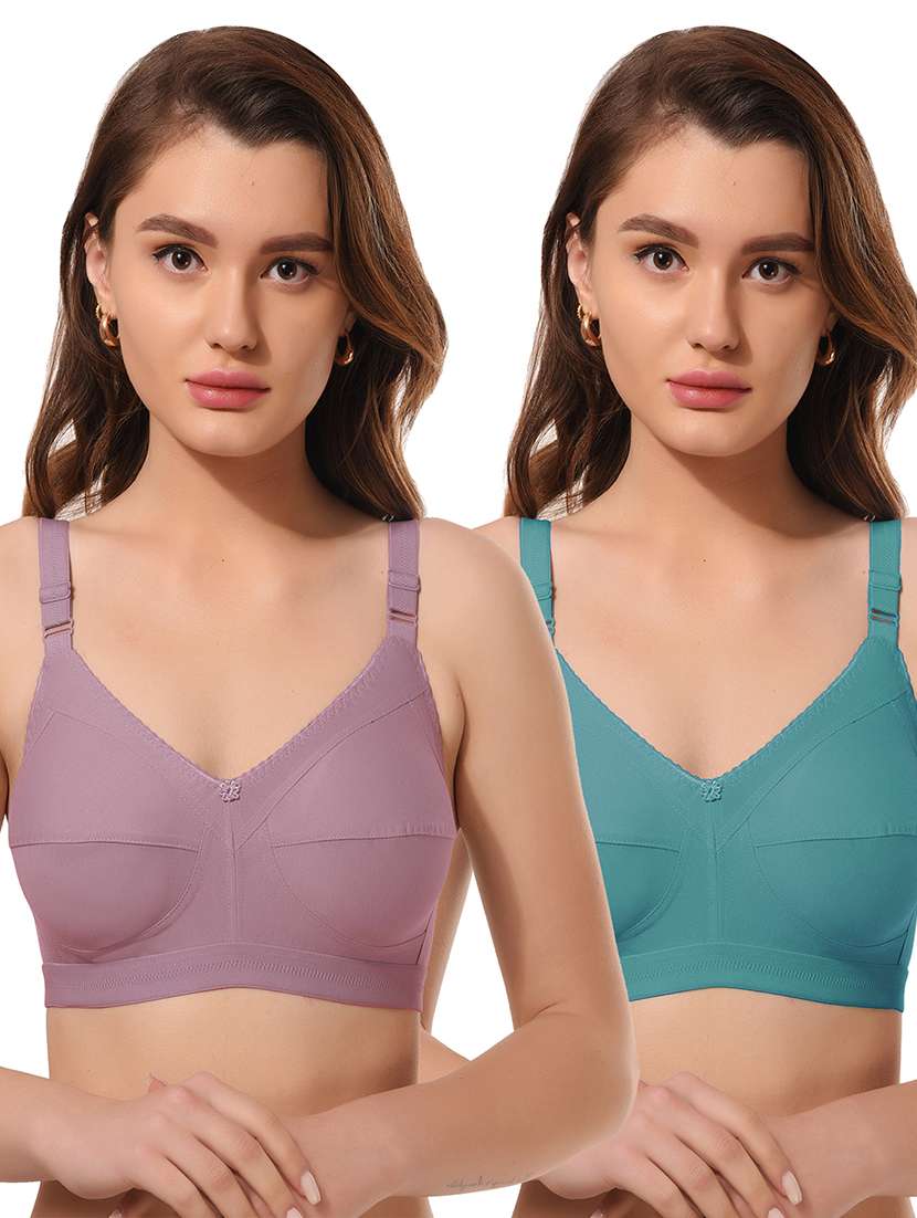 pack of 2 solid bra combo