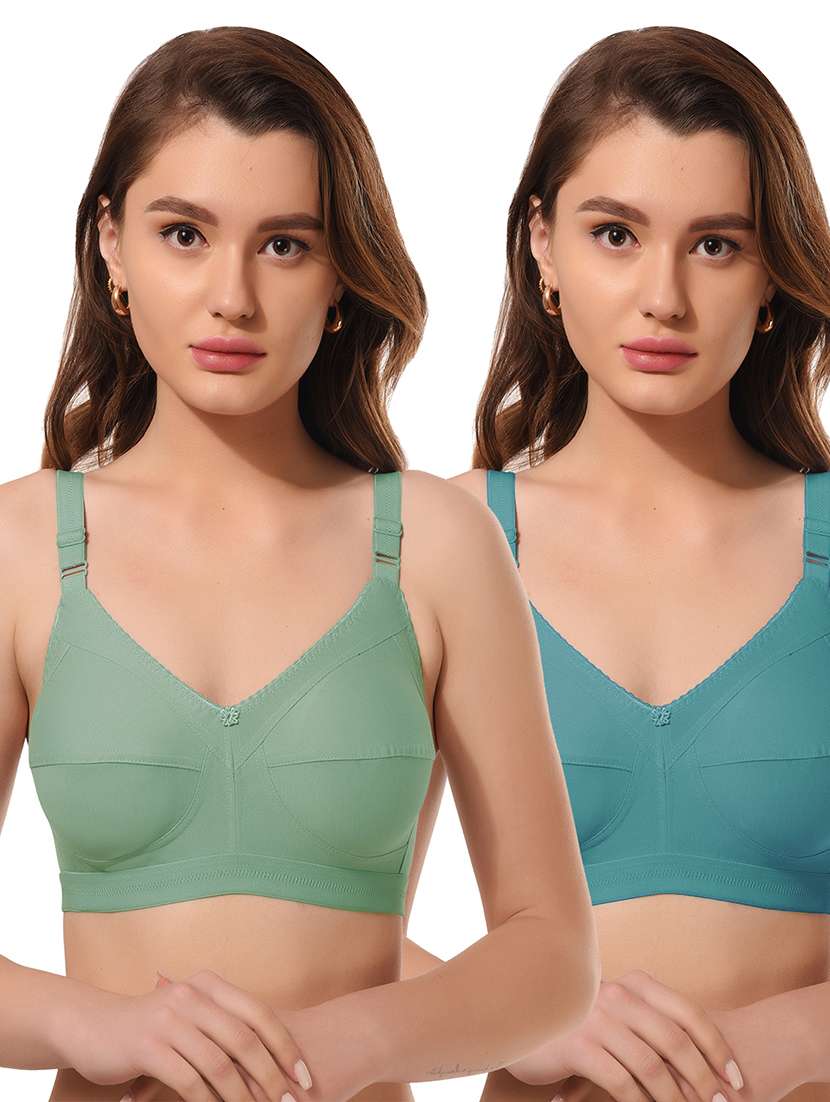 pack of 2 solid bra combo