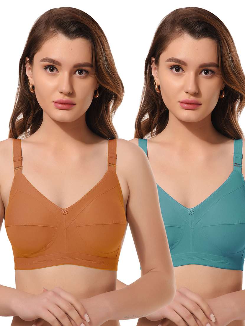 pack of 2 solid bra combo