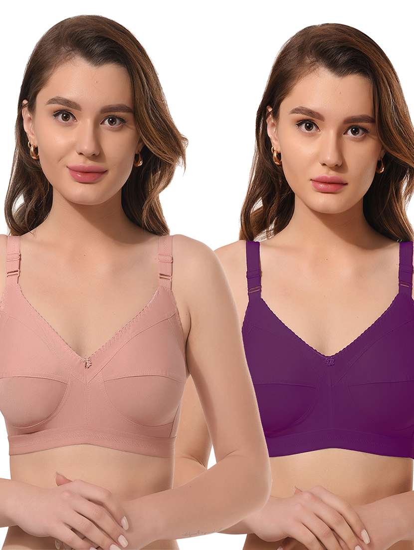 pack of 2 solid bra combo