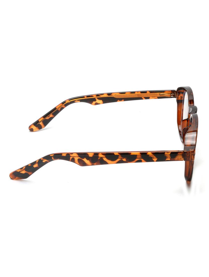 women round blue cut transparent eyeglasses - 21458171 - Standard Image - 3