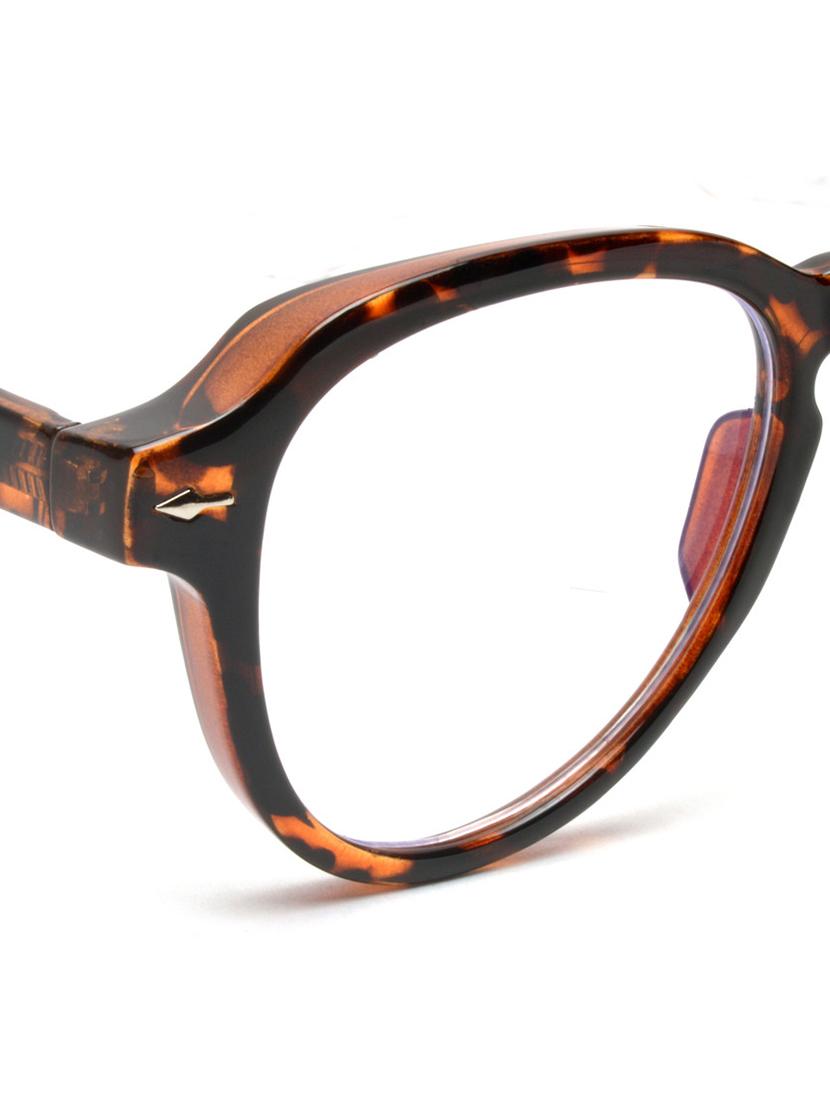 women round blue cut transparent eyeglasses - 21458171 - Standard Image - 5