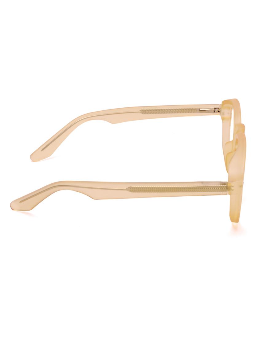 women round blue cut transparent eyeglasses - 21458172 - Standard Image - 3