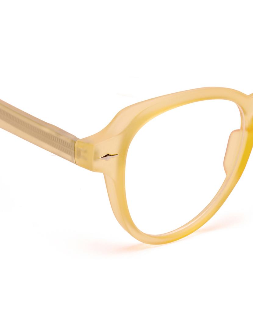 women round blue cut transparent eyeglasses - 21458172 - Standard Image - 5