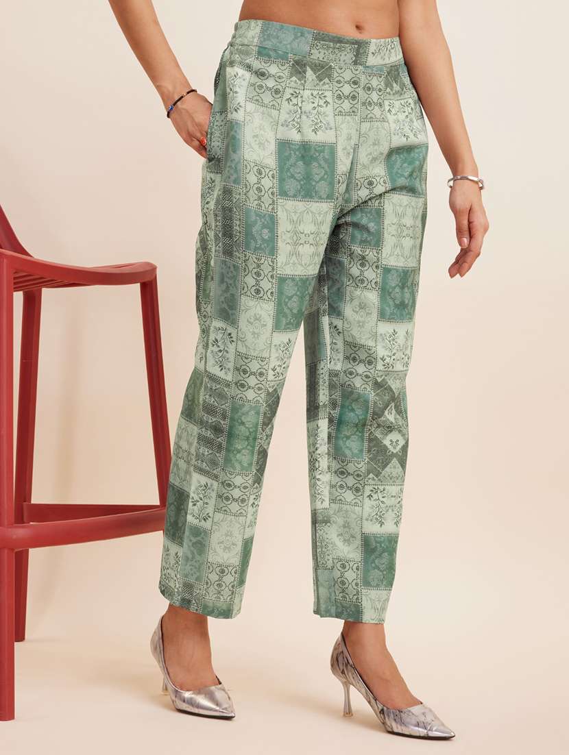 green cotton blend coord set - 21458254 - Standard Image - 5