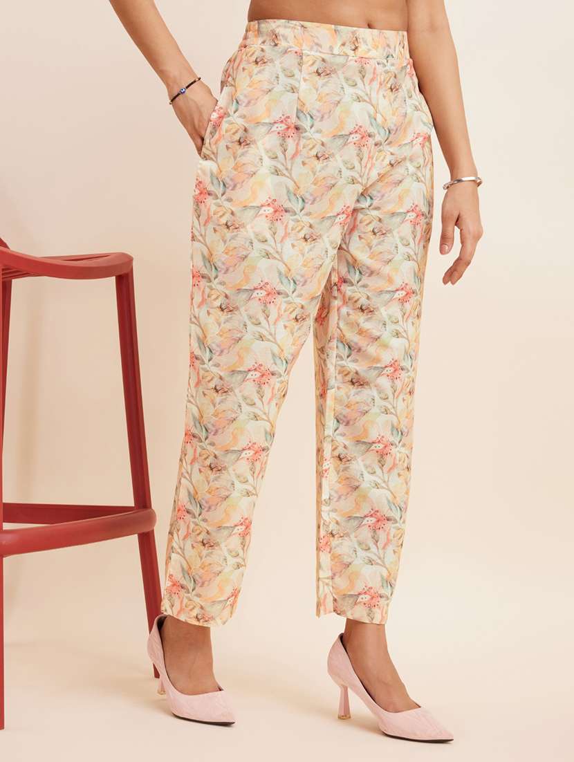 women cream printed co-ord sets - 21458260 - Standard Image - 5