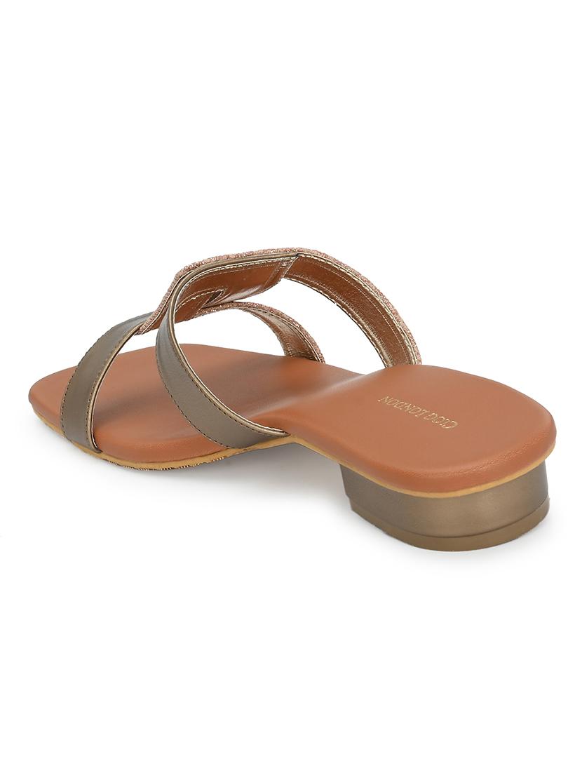 women tan slip on sandal - 21458644 - Standard Image - 3