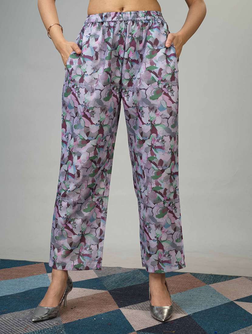 purple printed blazer and trousers set co-ord - 21458811 -  Standard Image - 5