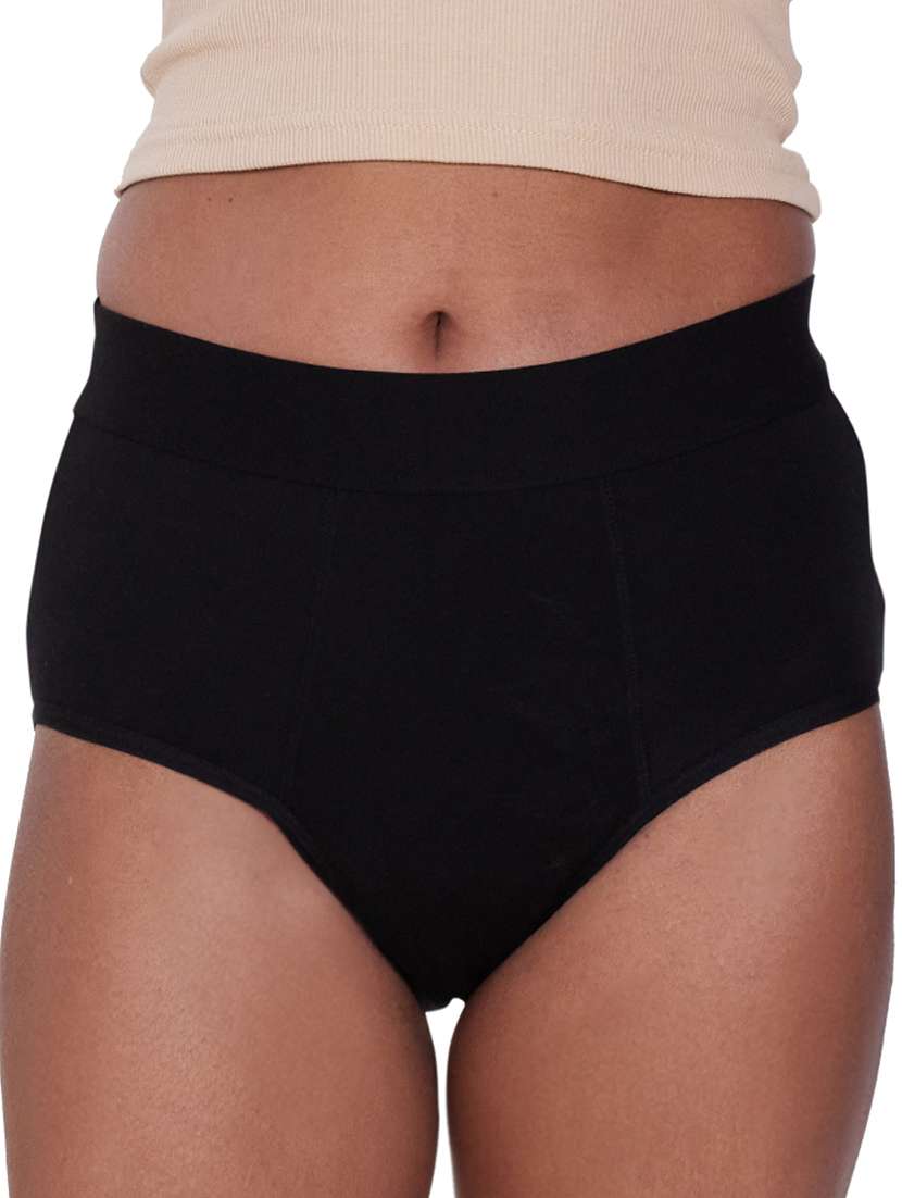 black cotton hipster panty