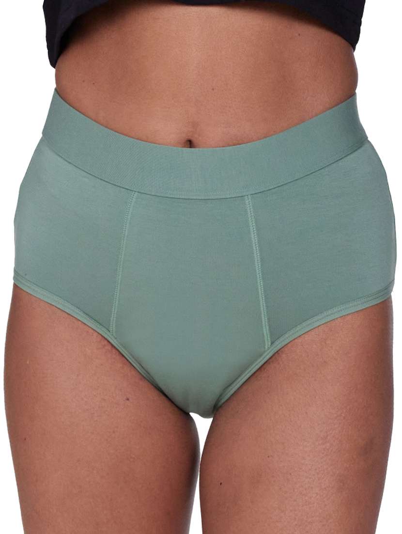green cotton hipster panty