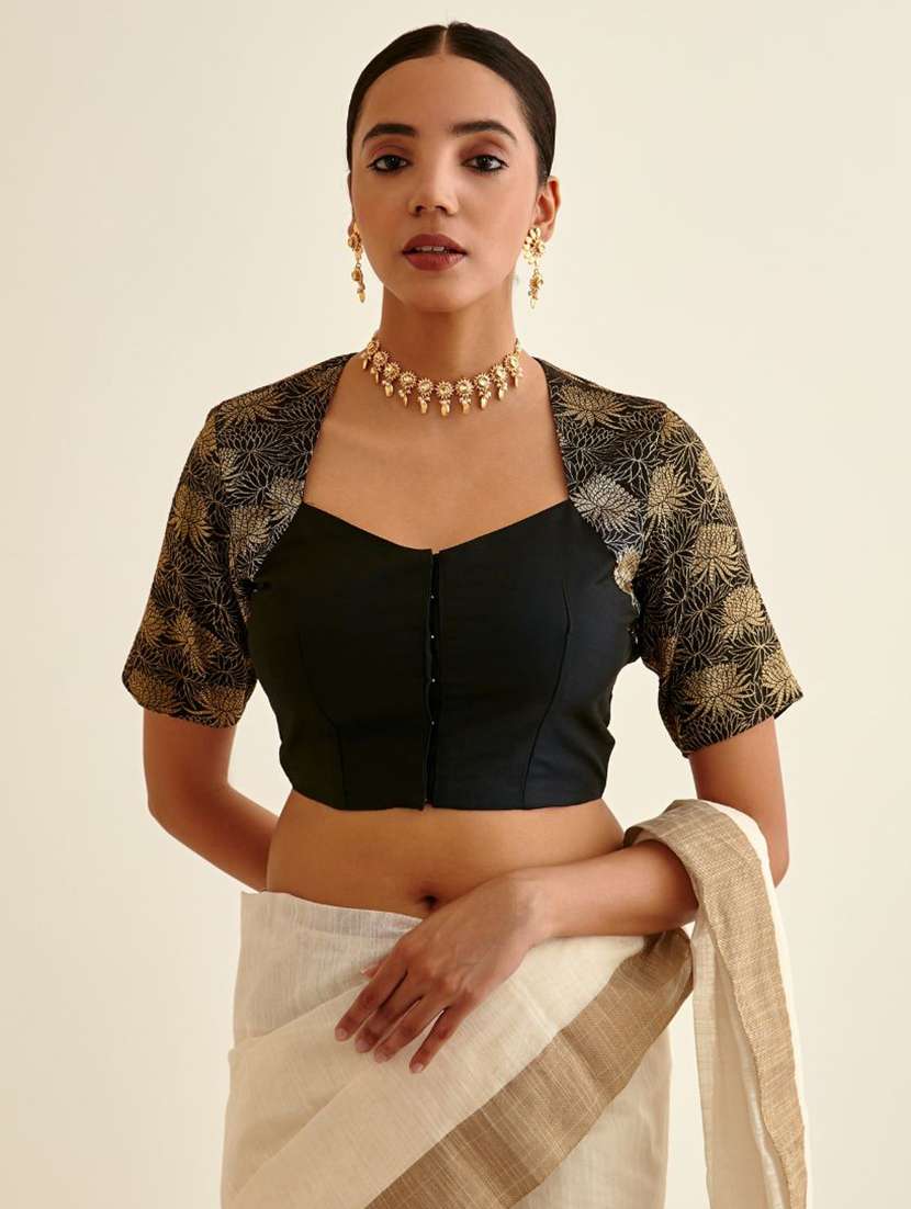 women black solid blouse - 21459989 - Zoom Image - 0