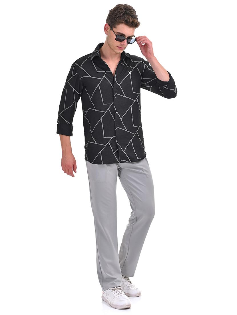 men printed long sleeve shirt - 21460914 - Standard Image - 3