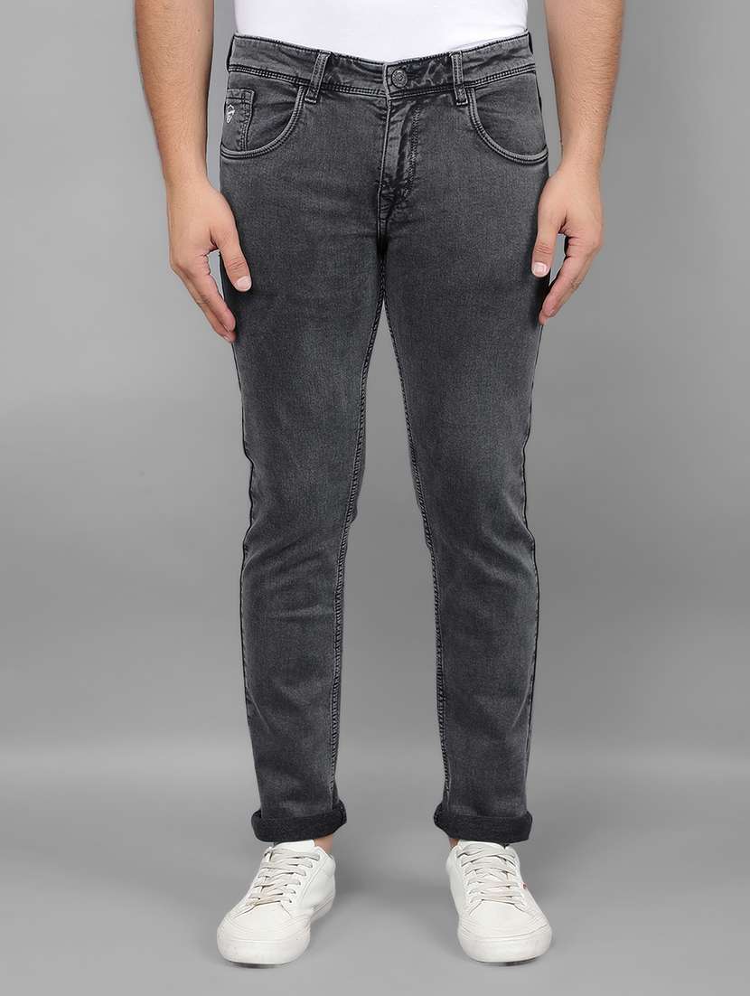 men mid rise plain jeans - 21461063 - Zoom Image - 0