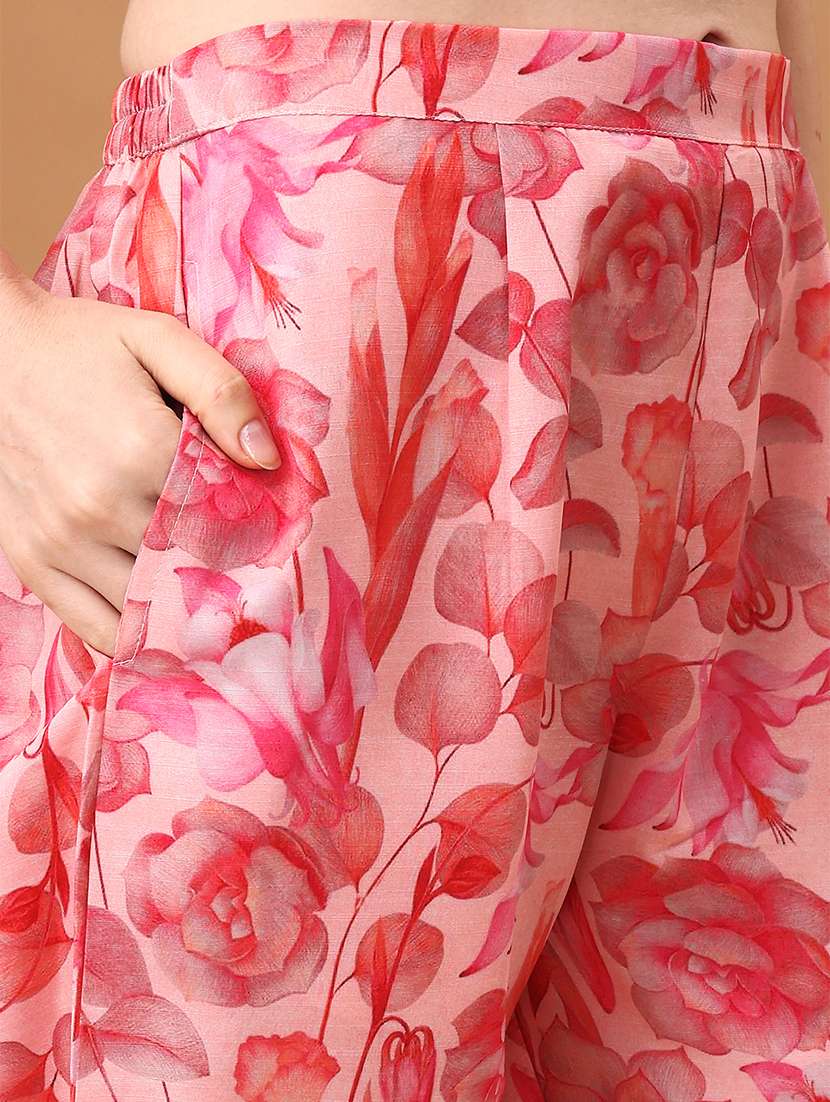 women pink floral printed co-ord set - 21461072 -  Standard Image - 5