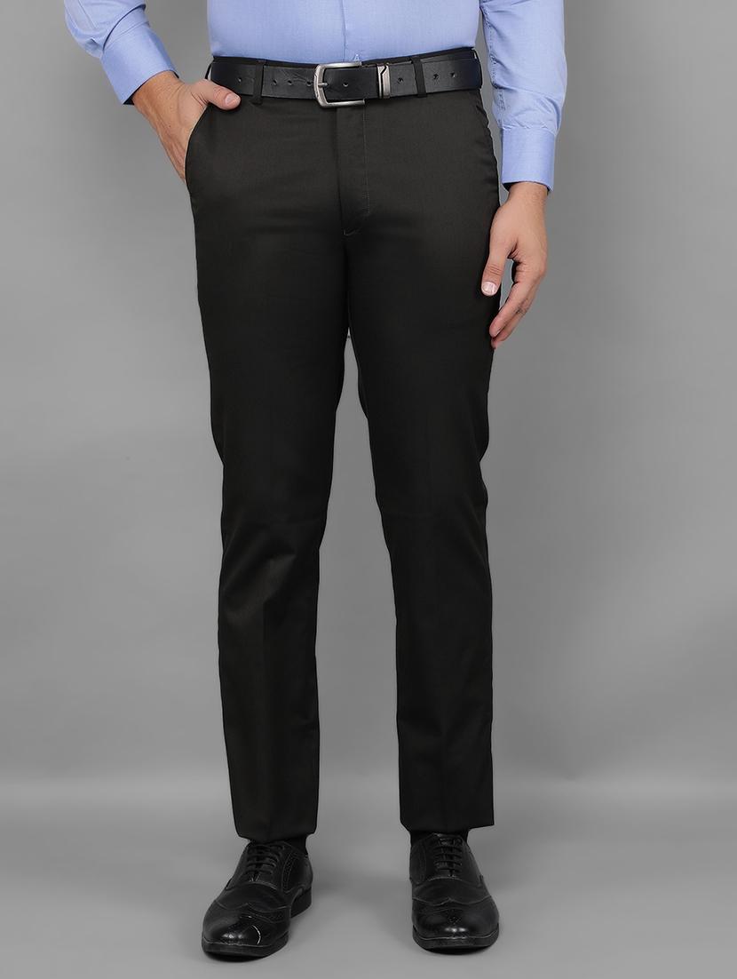 men mid rise solid flat front formal trouser - 21461073 -  Zoom Image - 0