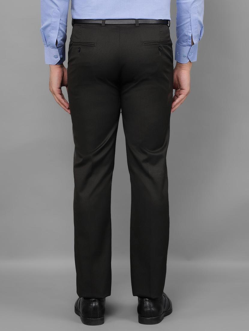 men mid rise solid flat front formal trouser - 21461073 - Standard Image - 3