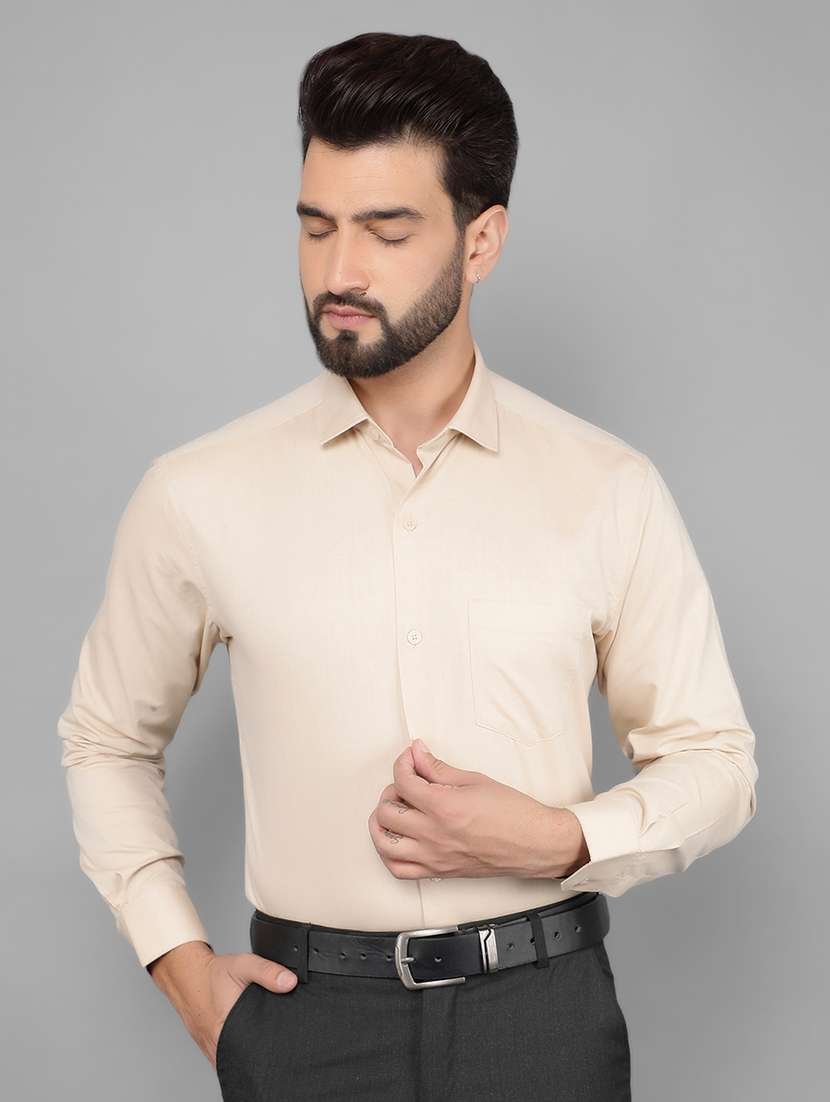 men solid long sleeved formal shirt - 21461084 - Zoom Image - 0