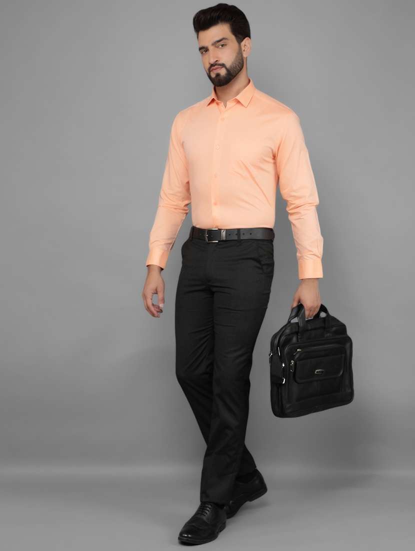 men solid long sleeved formal shirt - 21461085 - Standard Image - 5