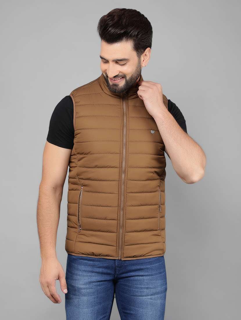 men sleeveless solid quilted jacket - 21461092 - Zoom Image - 0