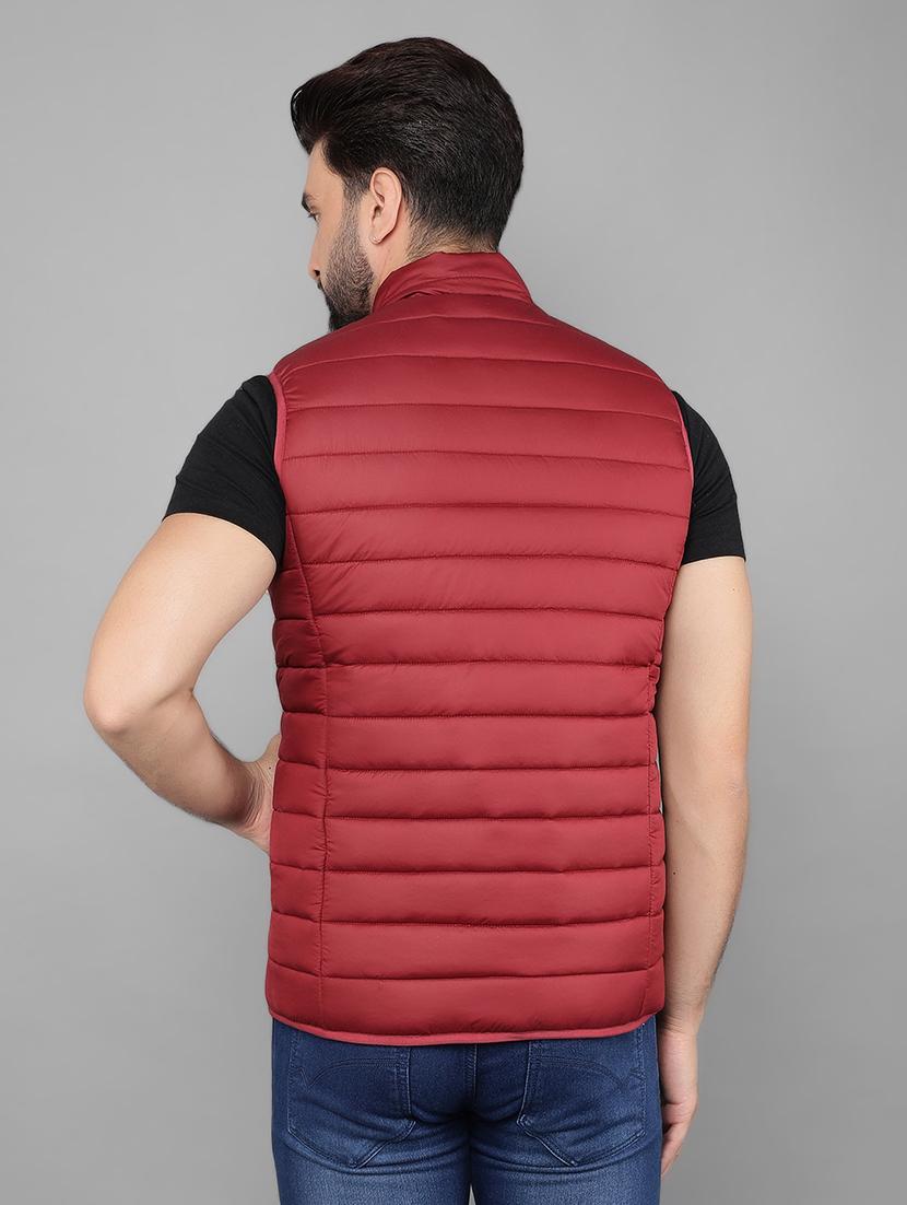 men sleeveless solid quilted jacket - 21461093 - Standard Image - 3