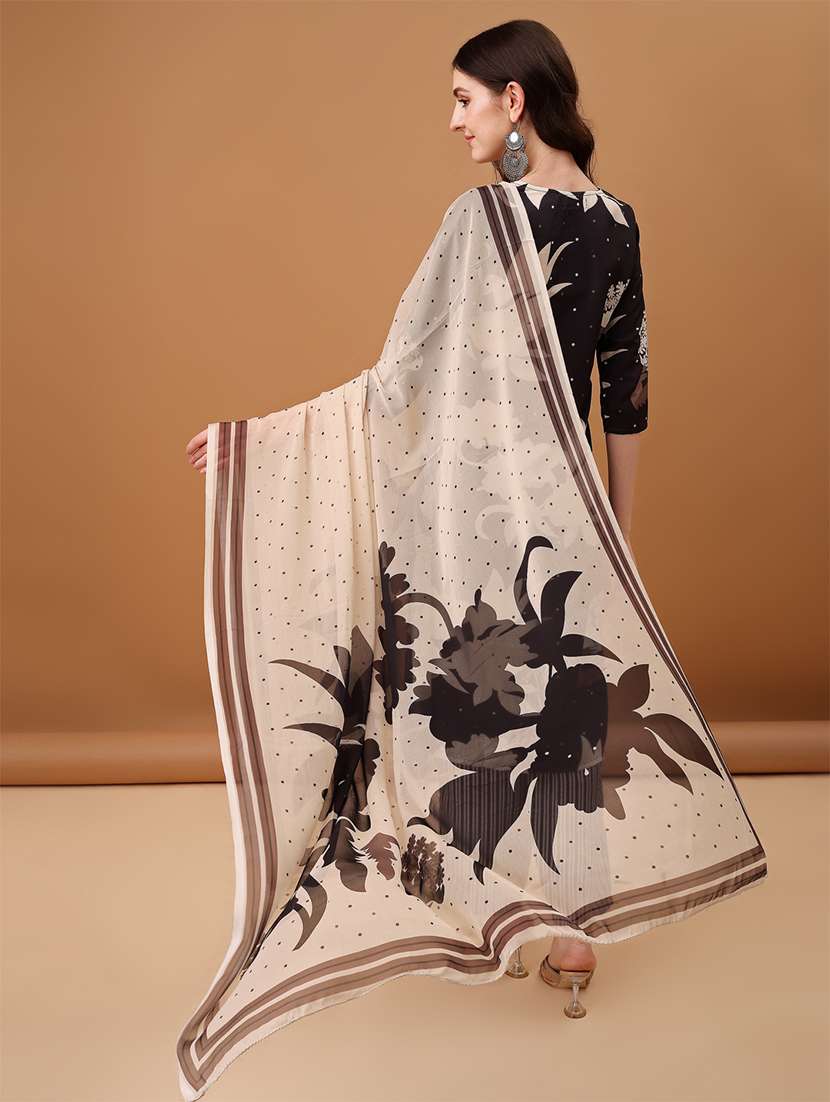 women black kurta pant set with dupatta - 21461310 -  Standard Image - 3