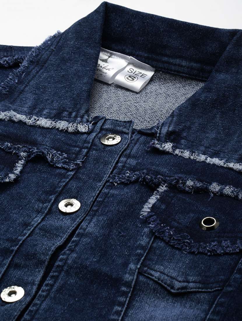 navy blue denim summer jacket - 21461484 -  Standard Image - 5