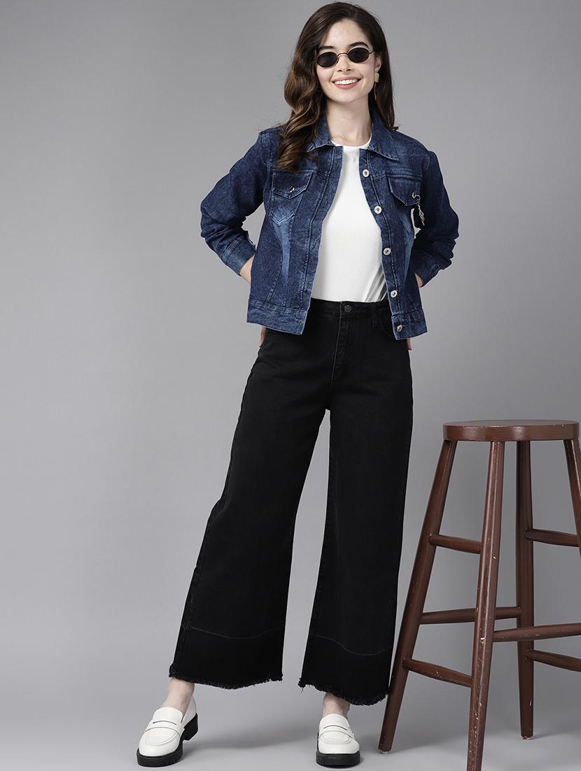 navy blue denim summer jacket - 21461488 - Standard Image - 3